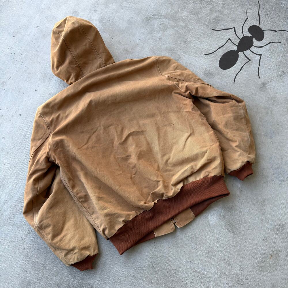 Vintage Y2K Carhartt brown hooded work wear jacket - Picture 6 of 8